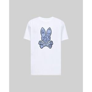 NWT Psycho Bunny Men' Rowen Bunny Graphic Tee in White size 3XL